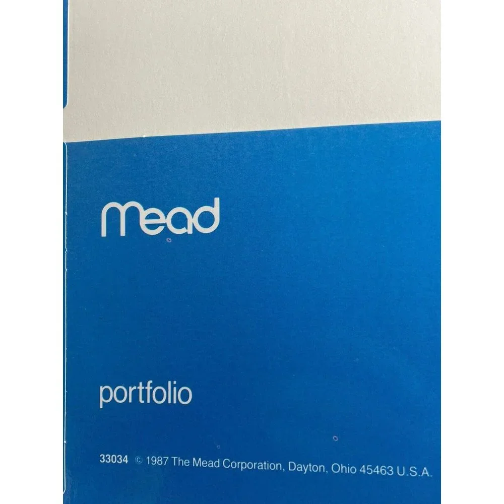 Rooster Tail Vintage 1987 Mead Portfolio To Pocket No Holes School Folder Tropic